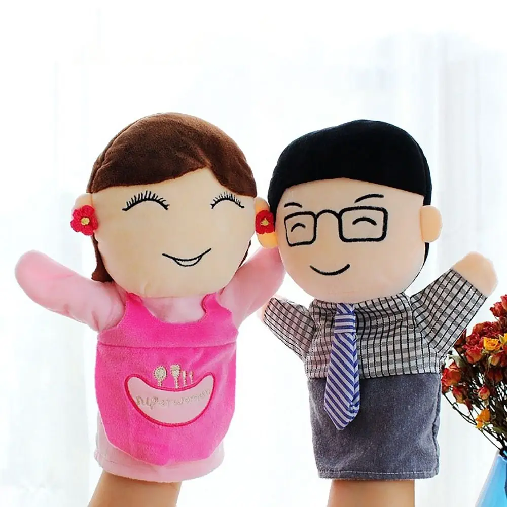 Soft Plush Storytelling Puppet สมาชิกครอบครัว 25 ซม.Story หุ่นมือการ์ตูนหุ่นนิ้วมือของเล่น