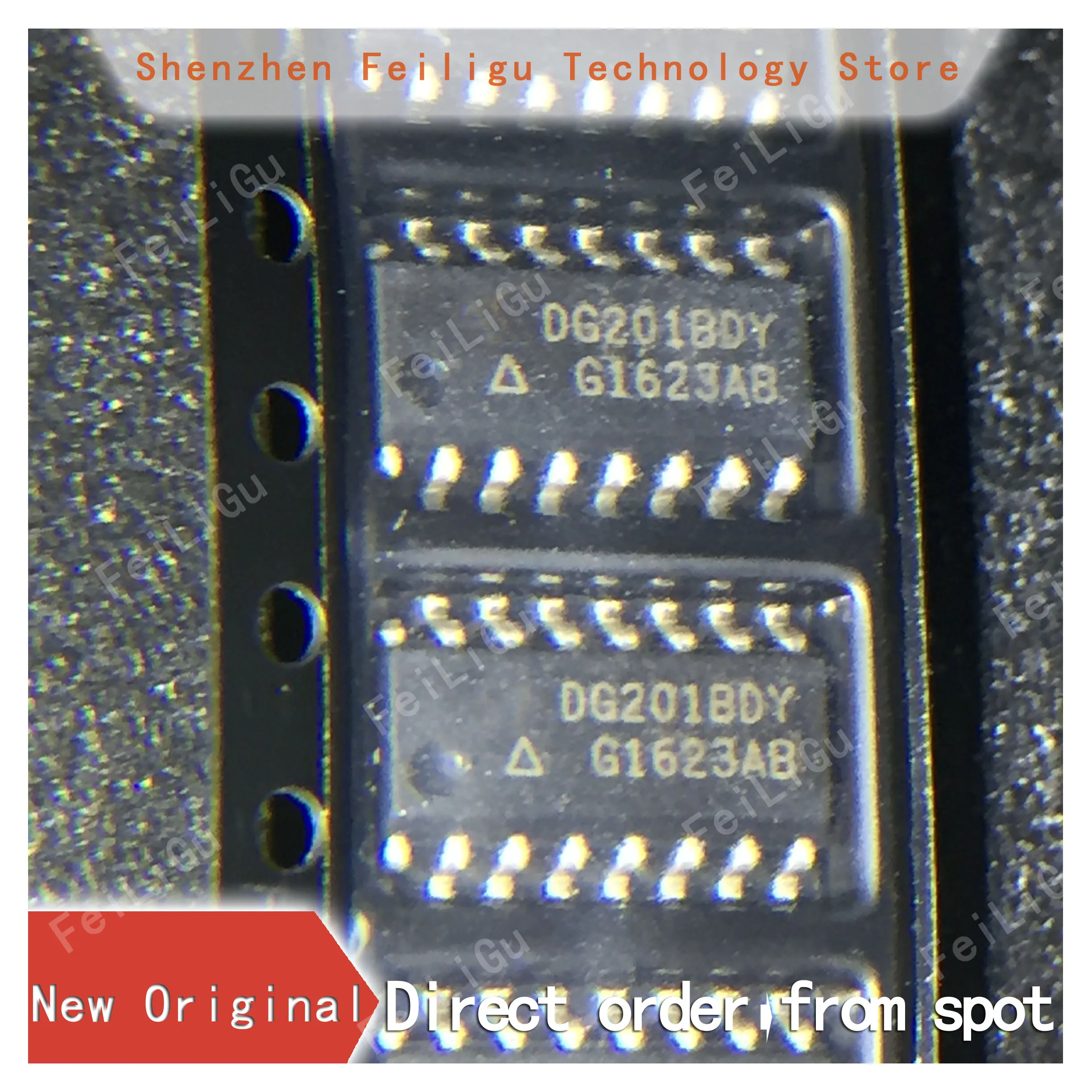 10/30/50/100Pieces 100% New Original DG201BDY-T1-E3 DG201BDY Package:SOP16 Analog Switch/Multiplexer Chip