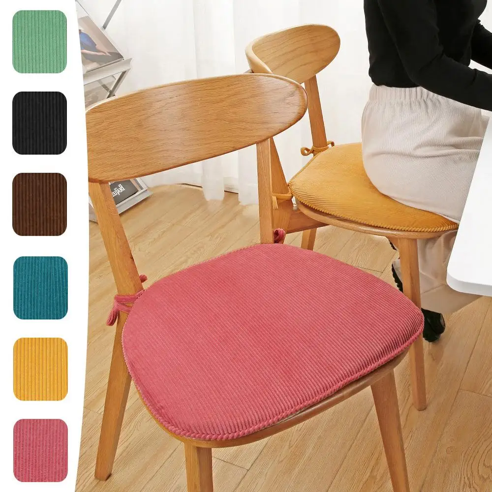 

1 Pcs Chair Seat Chair Pads Seat Cushions Washable Chair Cushion Corduroy Comfortable Cushion, Breathable Solid Color Cushion