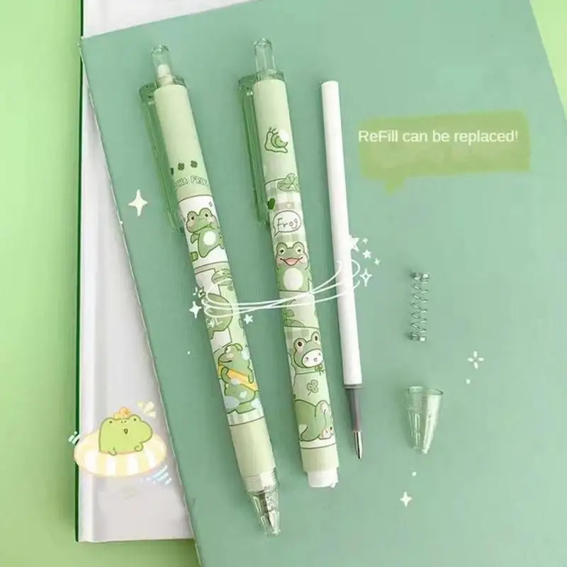 Cute Frog Gel Pens Kawaii Stationery Ballpoint Pen Ballpen Students Gifts Pen Fashion School Office Writing Supplies