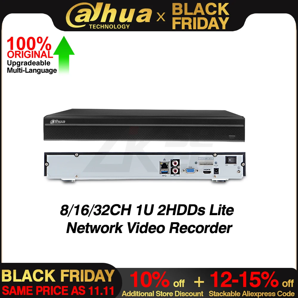 Dahua NVR4208-4KS3 NVR4216-4KS3 NVR4232-4KS3 8/16/32CH 1U 2HDDs Lite Network Video Recorder AI by NVR SMD Plus 12MP Disk Group