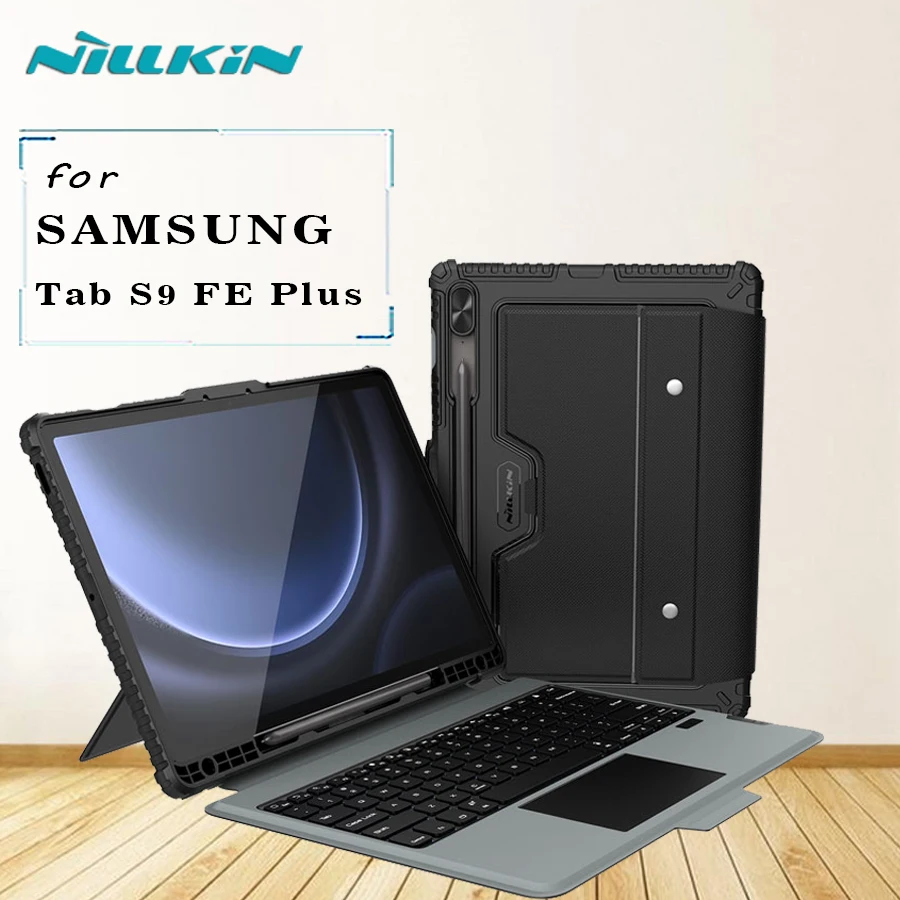 

Nillkin for Samsung Galaxy Tab S9 FE Plus 5G Bluetooth Bumper Backlight Kayboard Case Adjustable Stand Removable Keyboard