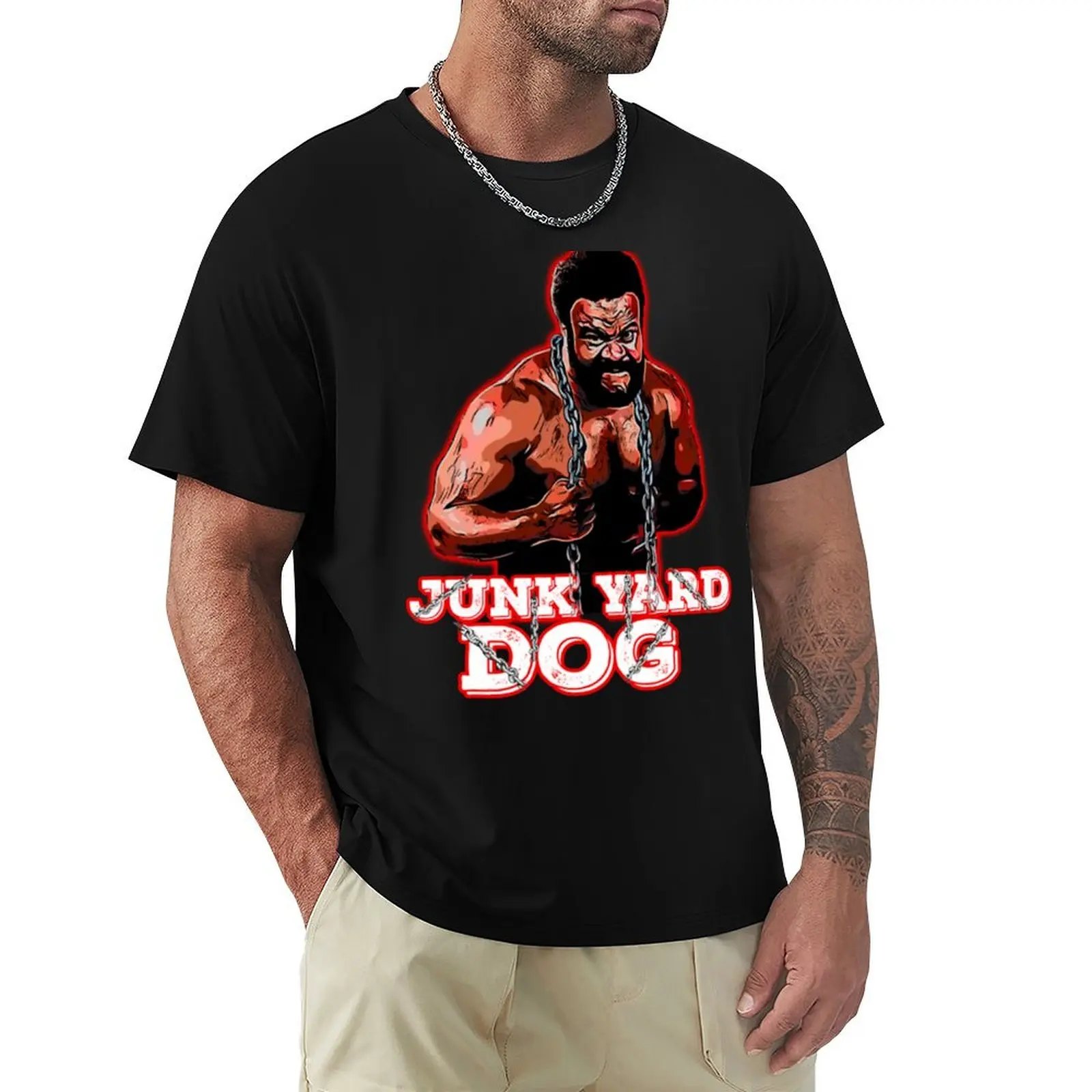 

Vintage JunkYard Dogs Mid-South Wrestling T-Shirt blue lock vintage clothes plus size clothes boys whites t shirts men