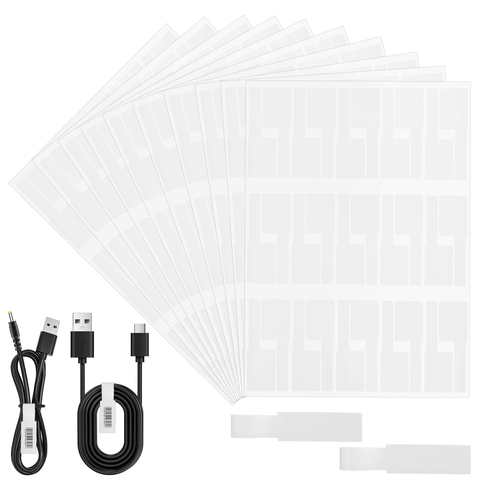 10 Sheets Self-Adhesive Cable Labels Waterproof Wire Marking Ties Laser Printer Stickers Plastic Fiber Wire Labels Organizers
