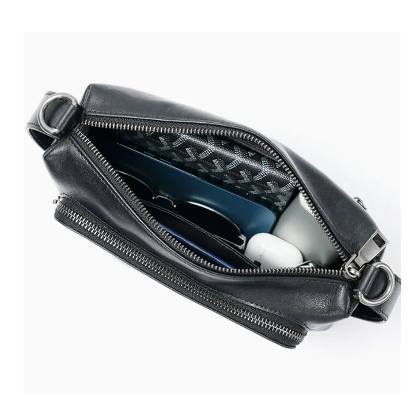 حقيبة كروس عصرية جديدة، حقيبة كتف جلدية للرجال، حقيبة تخزين عصرية، محفظة، حقيبة هاتف، حقيبة يد فاخرة #5