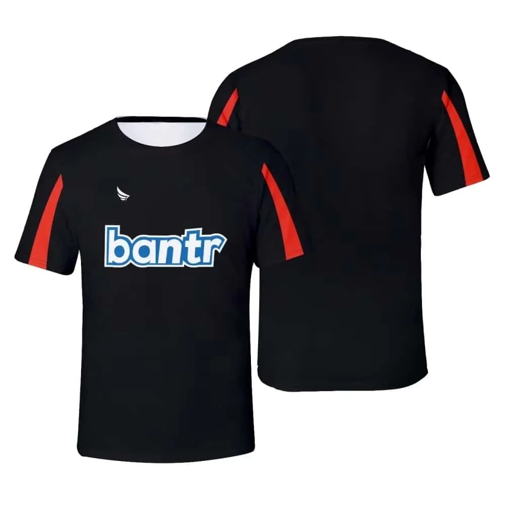 Ted Lasso Bantr Schwarzes Trainings-Fußballtrikot, passendes T-Shirt für Eltern und Kinder, Herren-, Damen- und Kinder-Fußball-T-Shirt mit kurzen Ärmeln. – Detail 6