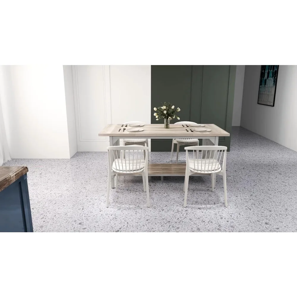 70.8'' Kitchen Dining Room Table for 4-8 People Farmhouse Dinette Table