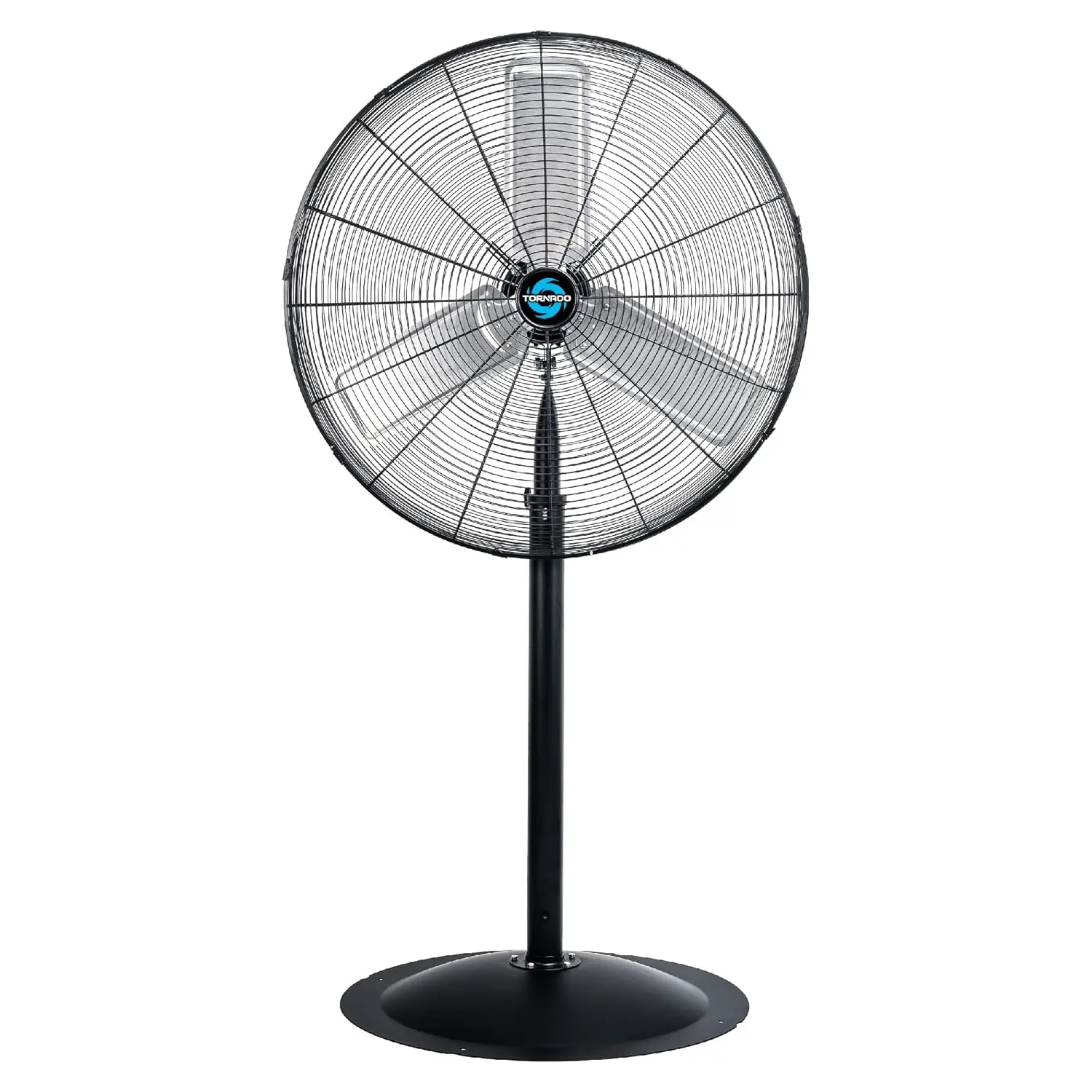 High Velocity Stationary NonOscillating Metal Pedestal Fan, 30 Inch, Adjustable Height, Adjustable Tilt