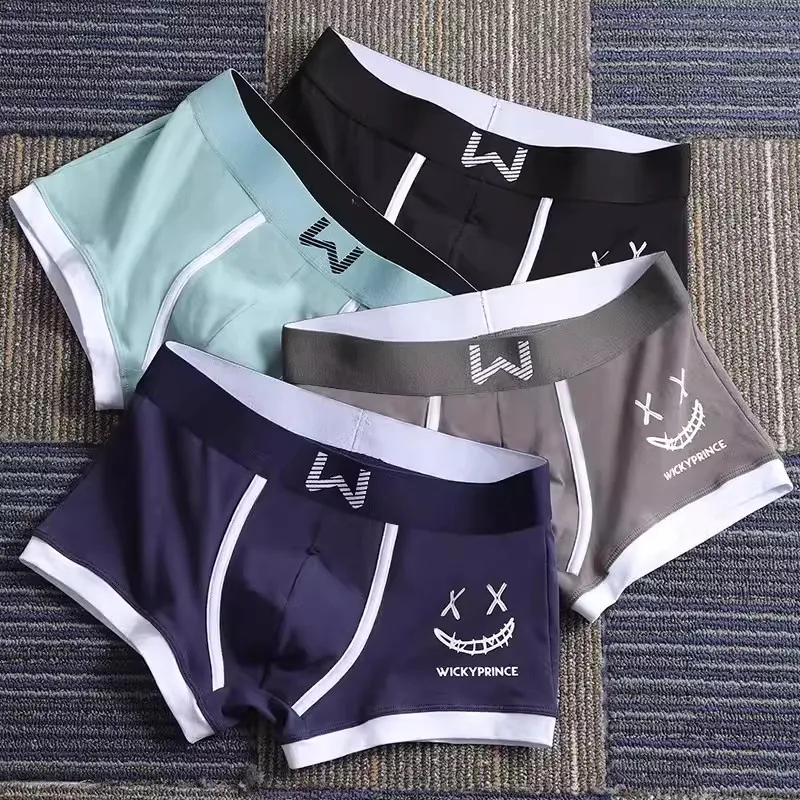 3 Stuks Heren Ondergoed Man Effen Shorts Onderbroek Katoenen Man Slipje Boxer Ondergoed Voor Mannen U-Convex Sexy Set Zachte Jongen Boxers