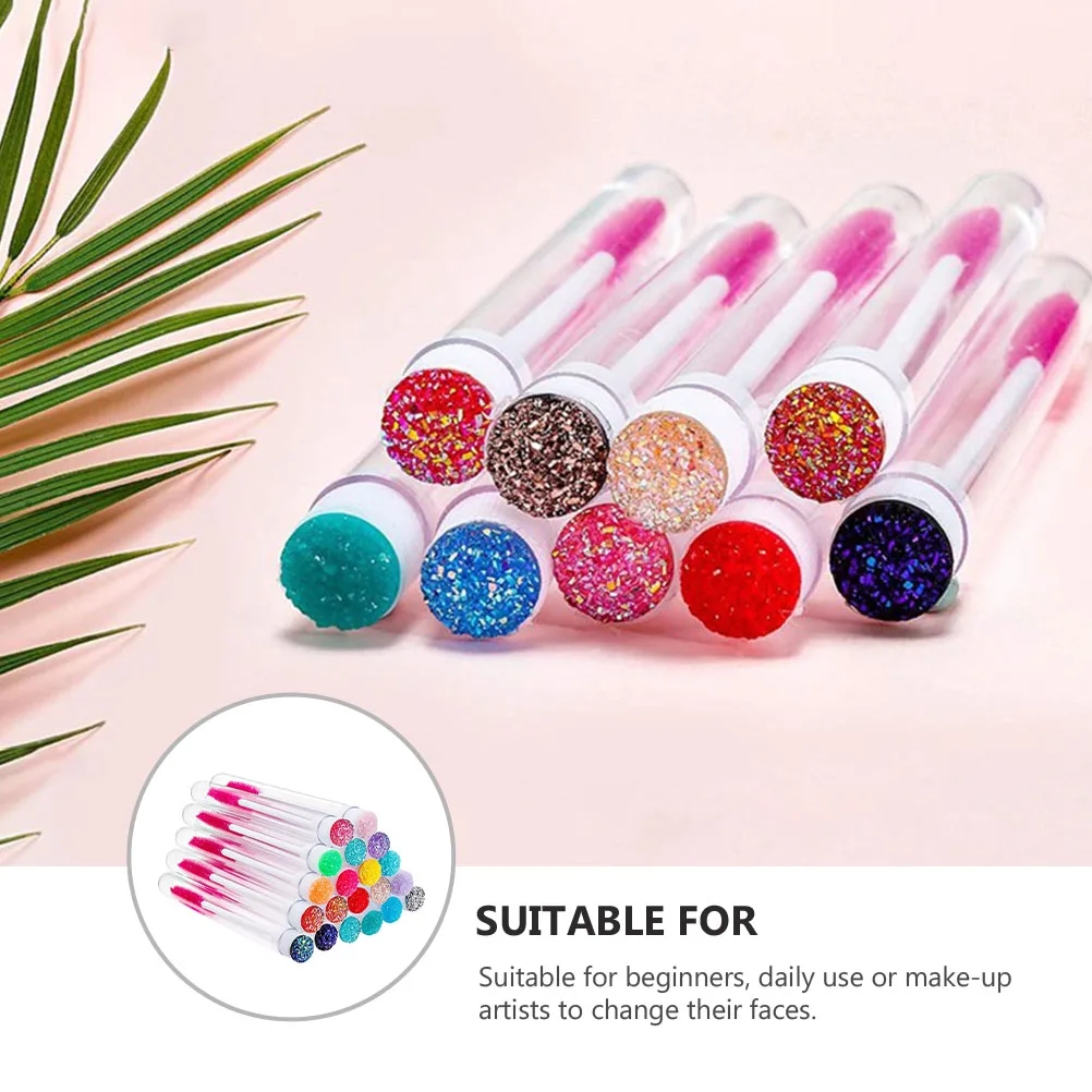 

20 Pcs Eyelash Brush Tube Set Empty Mascara Tubes Wands Lightweight Portable Travel Business Trip Daily Use Makeup Tools