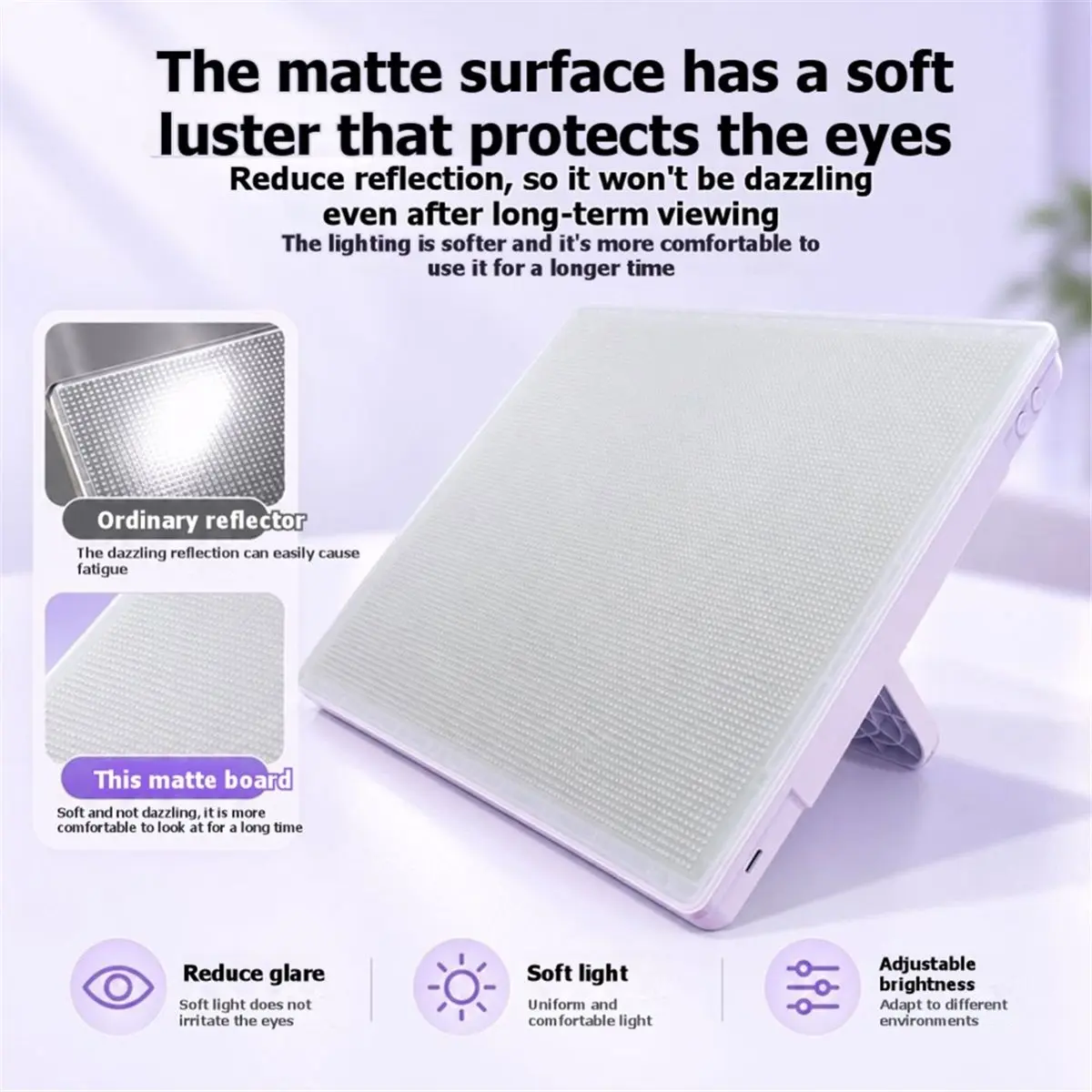 APP 2nd Generation Smart Perle/Bead Board with Bluetooth Large Battery, Taro Purpler LED Bead Board, 104 Nails