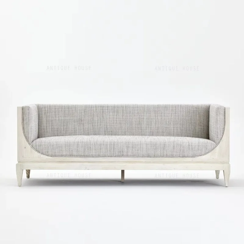 

Other Furniture Recycled Pine White Pine Fabric Decoration Simple Sofa Living Room Sofa