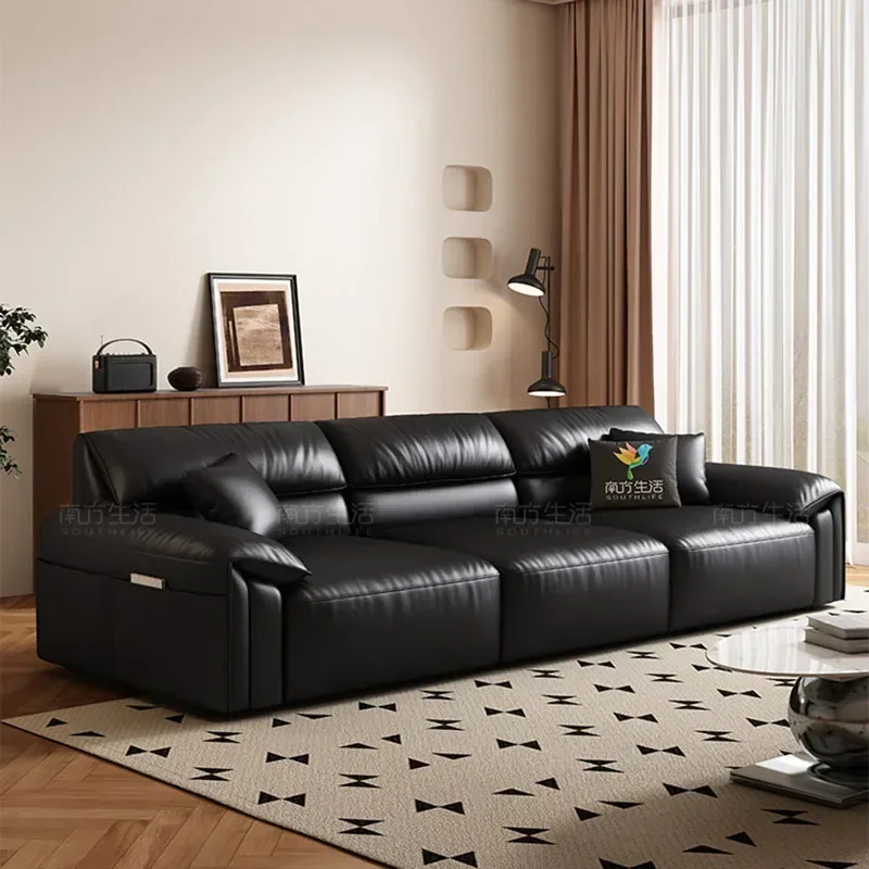 

Salon Waterproof Living Room Sofas Black Armrest Sleeper Lounges Electric Sofa Luxury Designer Lounge Divano Trendy Furniture