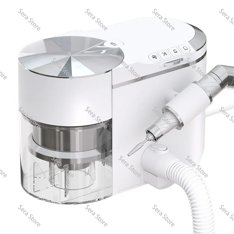 New Brushless Turbo Motor Nail Art Dust Collector, Low Noise High Suction Nail Grinding & Polish Removing Vacuum Machine