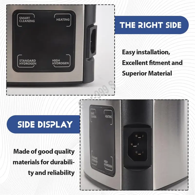 Appliances Parts 2L Rich Hydrogen Water Bottle Alkaline Water Ionizer Machine Water Filter Drink Hydrogen Water Generator US Plu