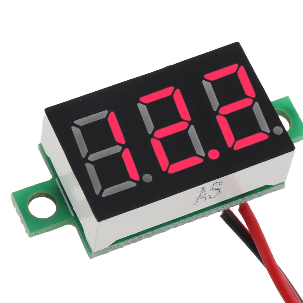 

0.36 Inch DC4.5V-30V Motorcycle LED Digital Voltmeter Tester Small Precision DC Volt Meter Gauge Display for Panel Instrument