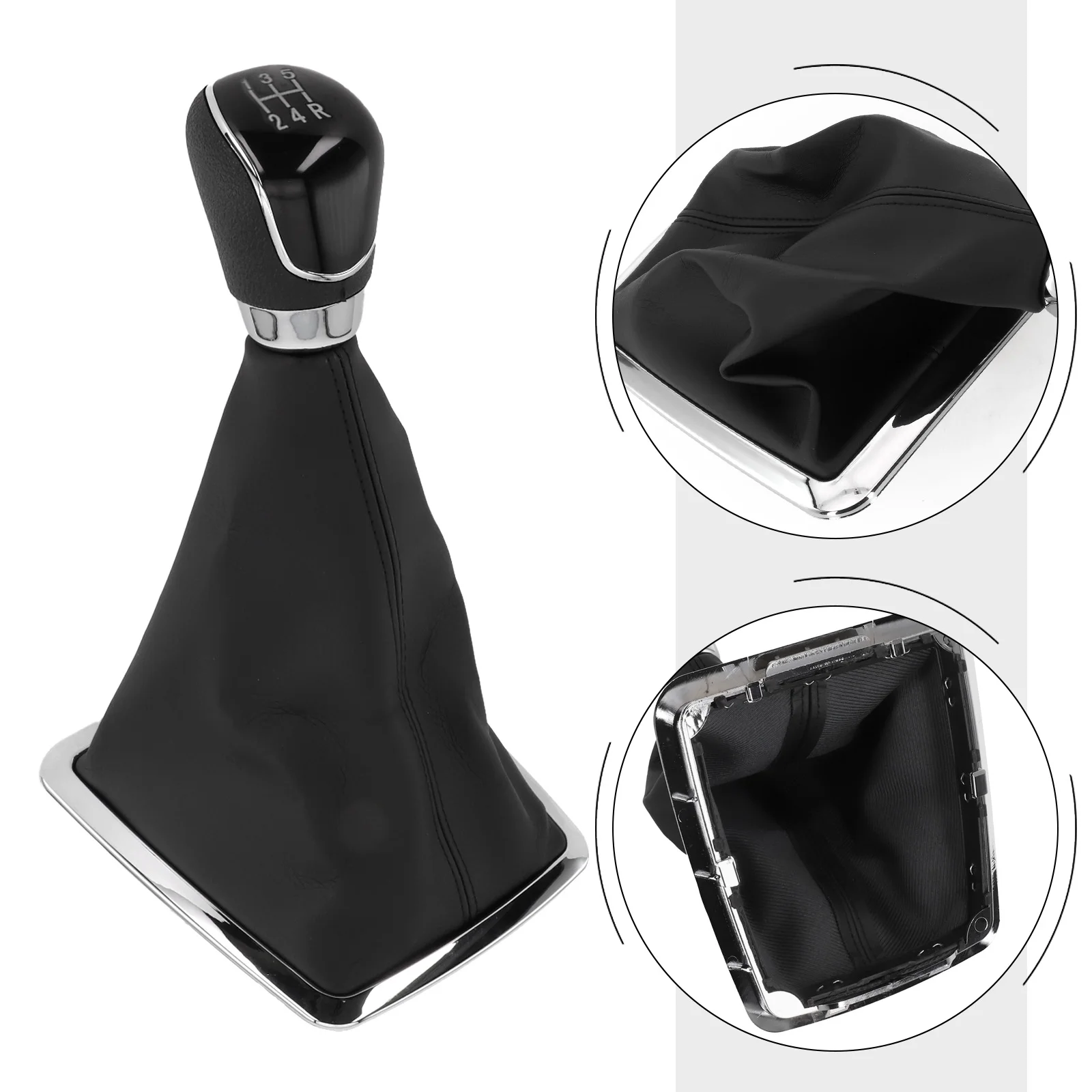 5 Speed Manual Gear Shift Knob and Gaiter Boot Kit for Ford For Focus 2 For Focus MK2 C Max 2006 to 2011 LHD Vehicles