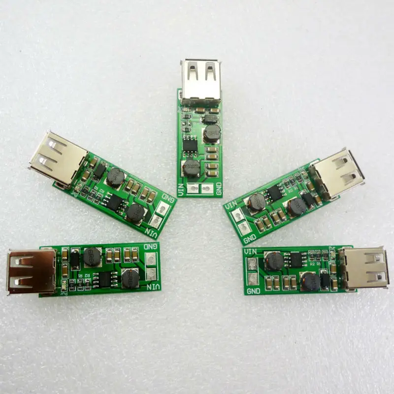 5 Pcs 1.2V 1.5V 2.5V 3V 3.3V 3.7V 4.2V 4.5V 5.5V 6V to 5V USB boost-buck step up-down DC DC converter Voltage regulator