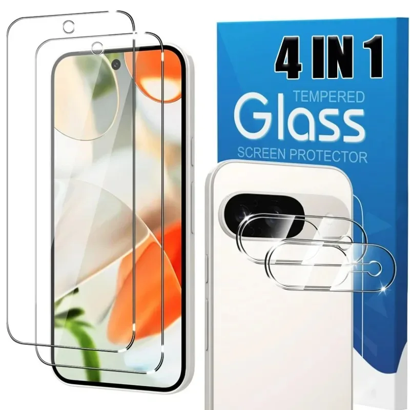 For Google Pixel9 Screen Protector with Camera Lens Protector Full Coverage HD Clear Anti-scratch Tempered Glass Film for Pixel9