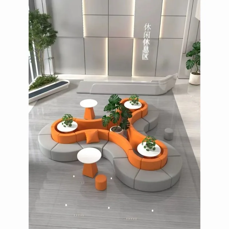 Rest hall reception round waiting for training simple sofa office creative shopping mall coffee table institutional area meeting