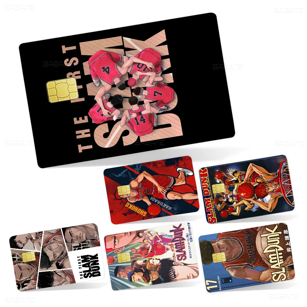 Anime S-SLAM D-DUNK S-Sakuragi Credit Card Skin Stickers No Adhesive Residue Water Proof For VISA Credit Card Subway Access Card