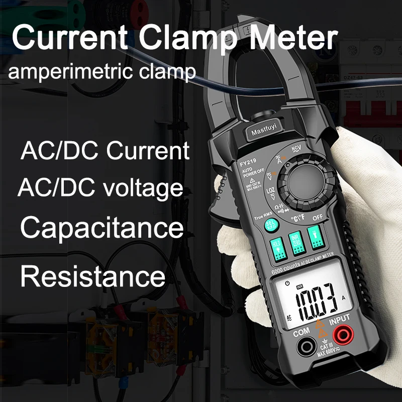 

Digital Ammeter Multimeter Profesional DC AC Voltmeter True RMS Current Clamp Hz NCV Ohm Capacitance Amperometric Clamp Tools