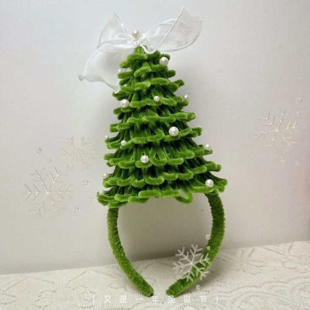 Christmas Tree Twisting Stick Headband Material Twisted Face Washing Xmas Tree Material Pack Headwear Cute