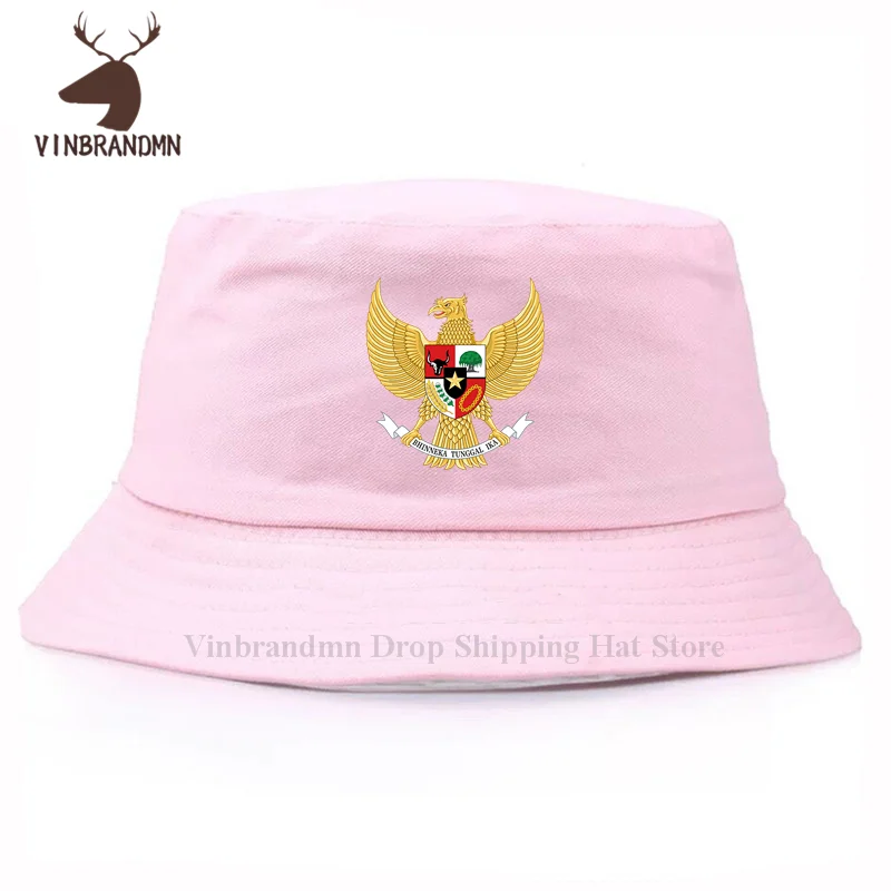 National emblem of Indonesia Garuda Pancasila baseball cap summer outdoor visor bucket hats New fashion 100% cotton fishing hats