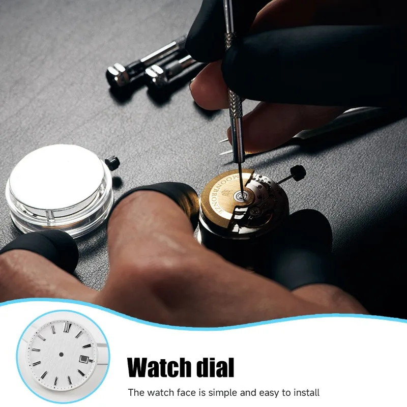 جديد NH35 ساعة الطلب 33.5 مللي متر أسود أبيض أزرق أخضر الهاتفي ل NH35 NH36 ساعة يد تعمل بالحركة اكسسوارات لا شعار لتقوم بها بنفسك أجزاء