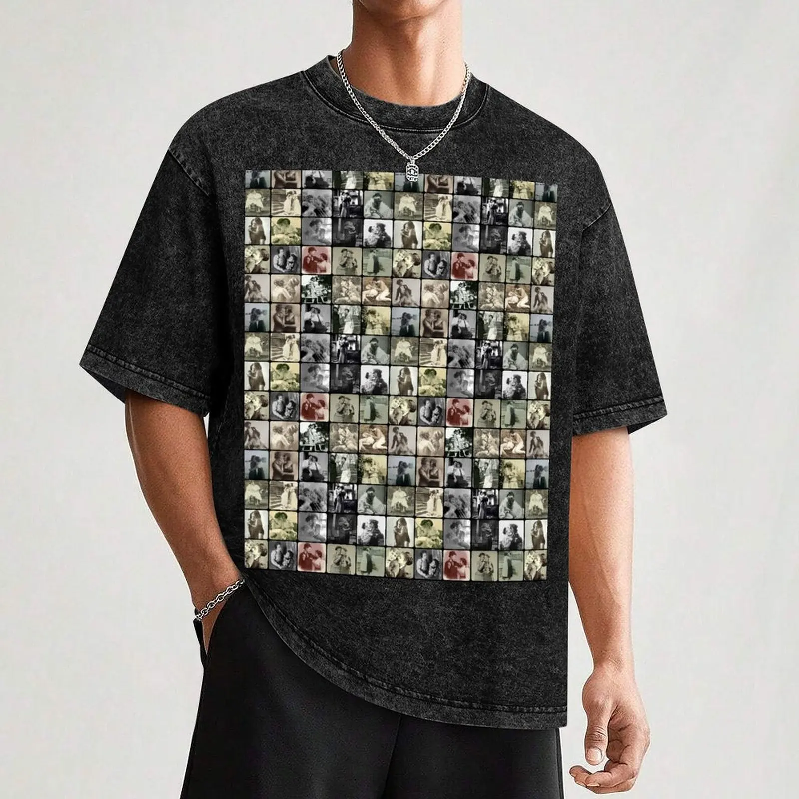 Vintage Lesbian Collage From Bent Sentiments T-Shirt Work Comfort T-Shirt for Men