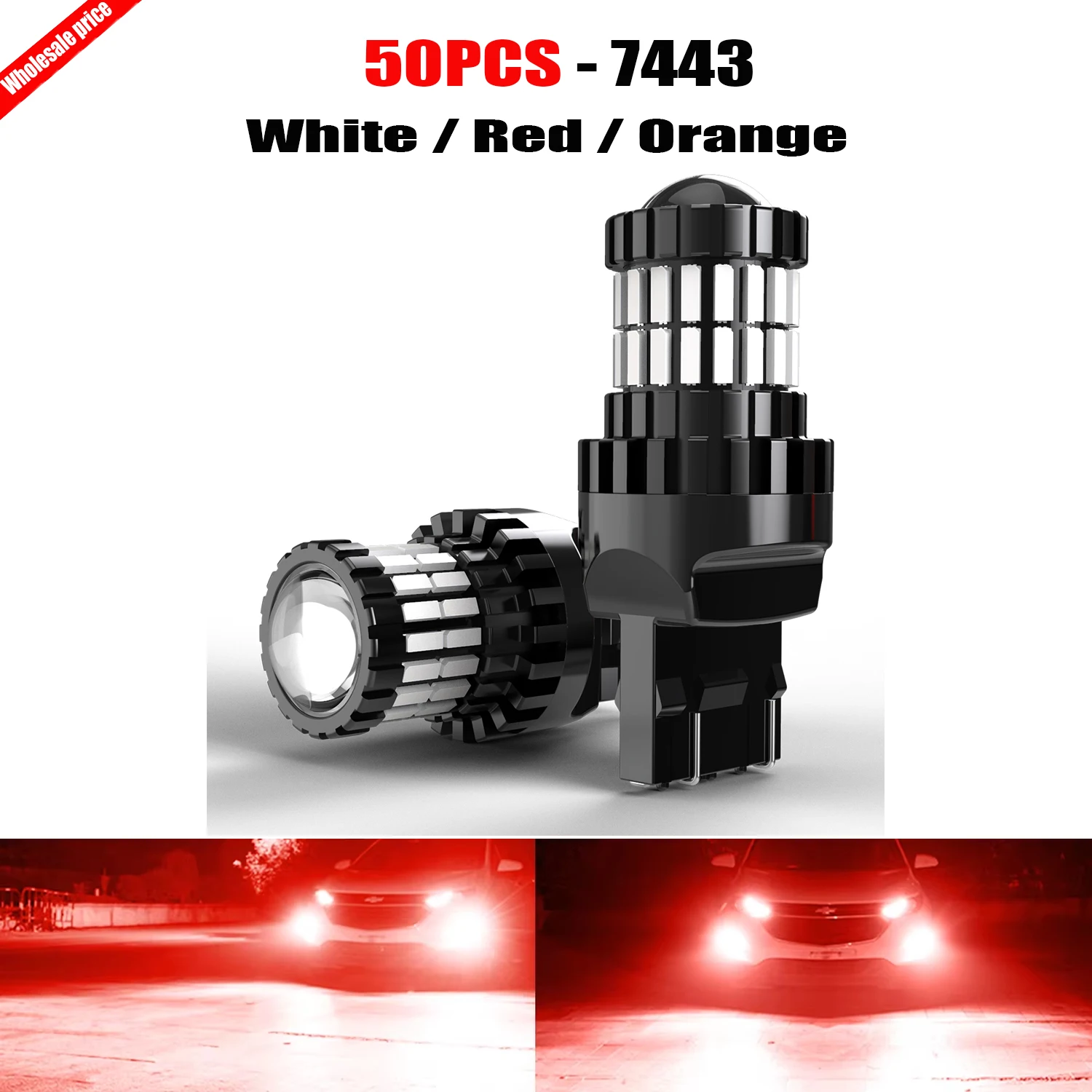 50x T20 7443 W21/5W 2000Lm Hyper Flash Free Dual Filament LED Bulb Error Free DC 12V For Mazda CX5 2 DY 3 BK BL 5 6 CX3 MX5 CX7