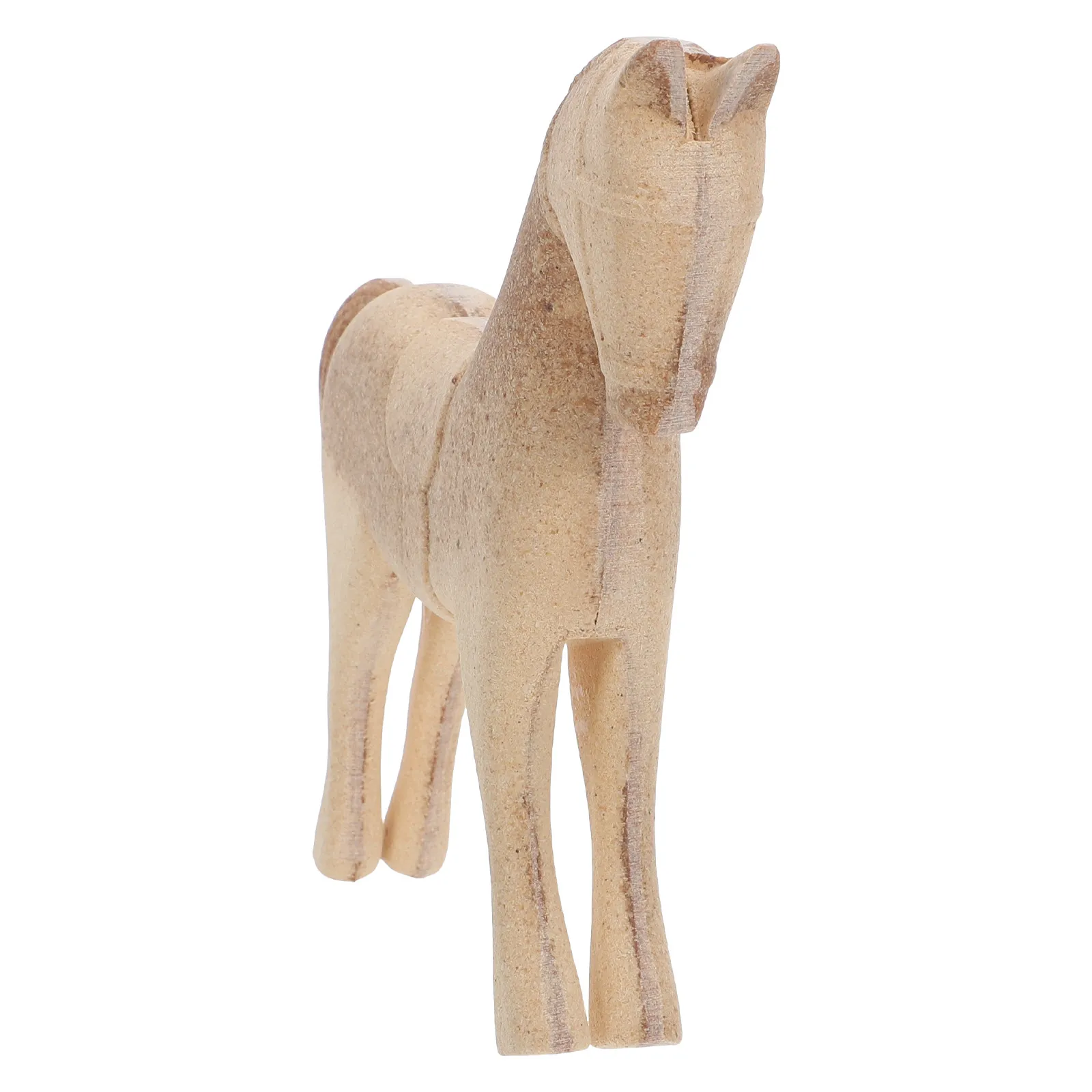 

Маленькая неокрашенная деревянная лошадка для самостоятельной росписи, заготовка для мозаики, скульптура из дерева, настольное украшение в виде животного, декор для дома и офиса