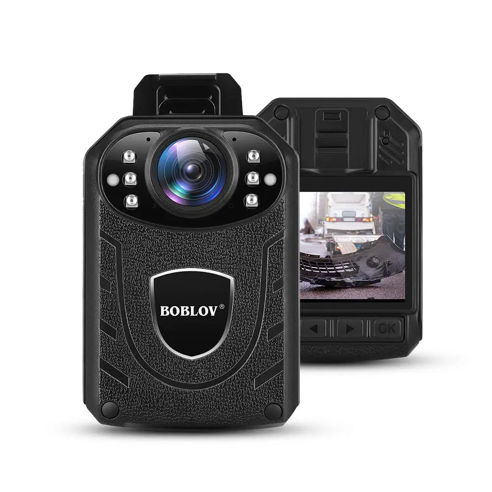 Boblov KJ21 Body Worn Camera HD 1296P DVR Video Security Cam IR Night Vision Wearable Mini Camcorders Police Camera