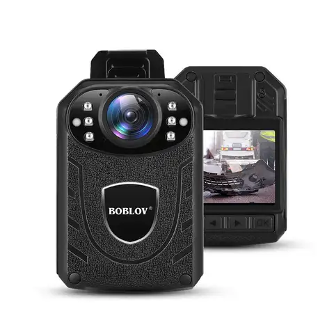 Boblov KJ21 신체 착용 카메라 HD 1296P DVR 비디오 보안 캠 IR 야간 투시경 웨어러블 미니 캠코더 경찰 카메라