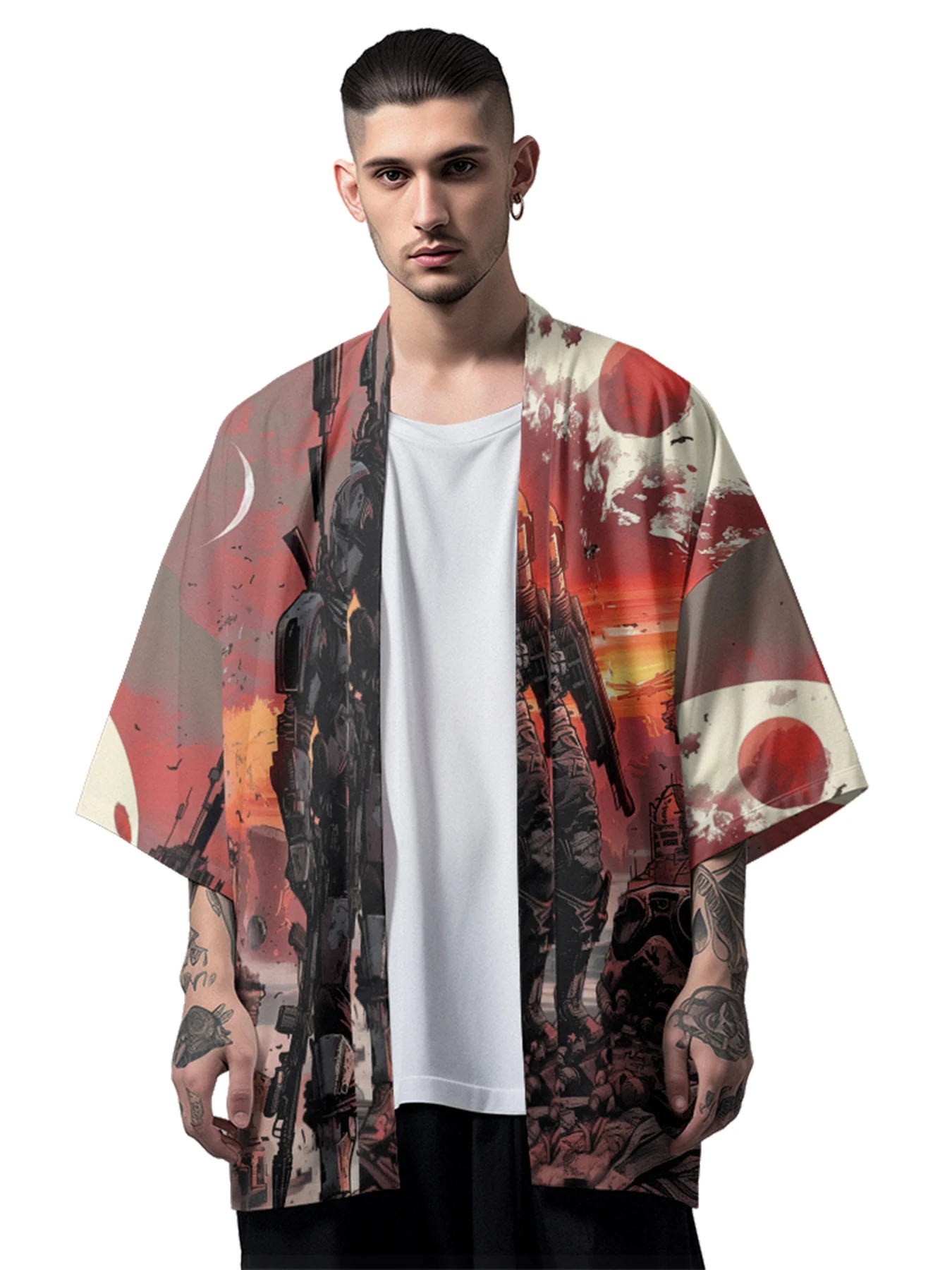 

Summer Kimono Men Samurai Clothes Shirt Streetwear Haori Fashion Cosplay Popular Beach Cardigan Bathrobe Women Clothes Yukata