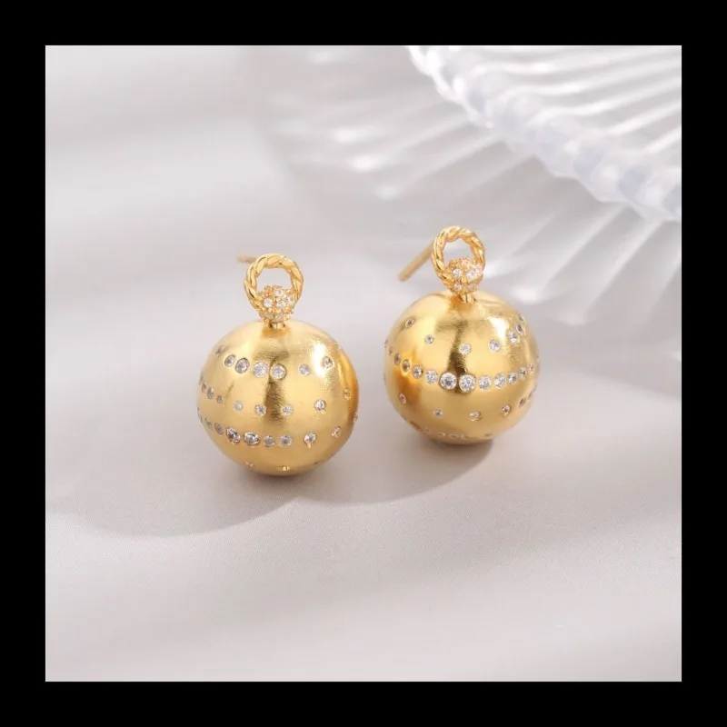 

S925 Versatile Fashion High Design Irregular Pattern Earrings Women