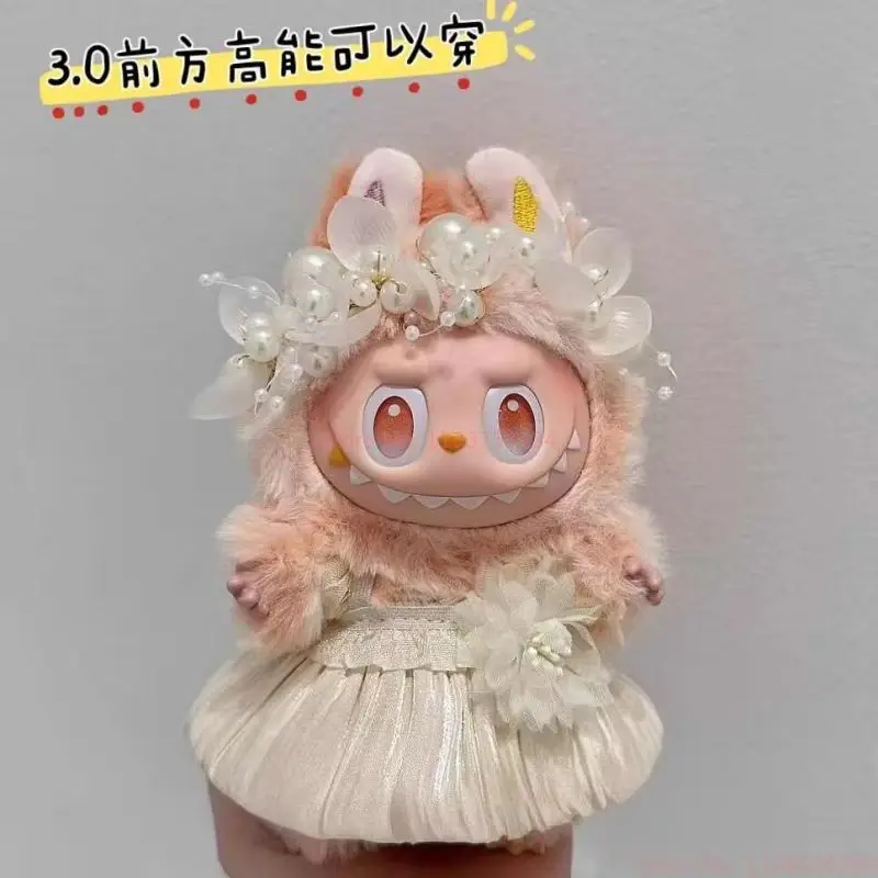 

Hot Sale For 17cm Labubu Clothes Doll Wedding Dress Decoration Skirt Dress V1v3 Accessory Girl Gifts Birthday Gift No Doll