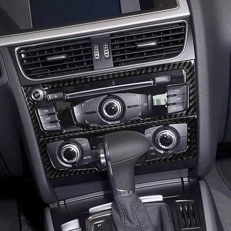 

Carbon Fiber Sticker Console CD Panel Frame Decoration Trim For Audi A4 B8 A5 2009-2016 LHD RHD Car Styling Interior Accessories