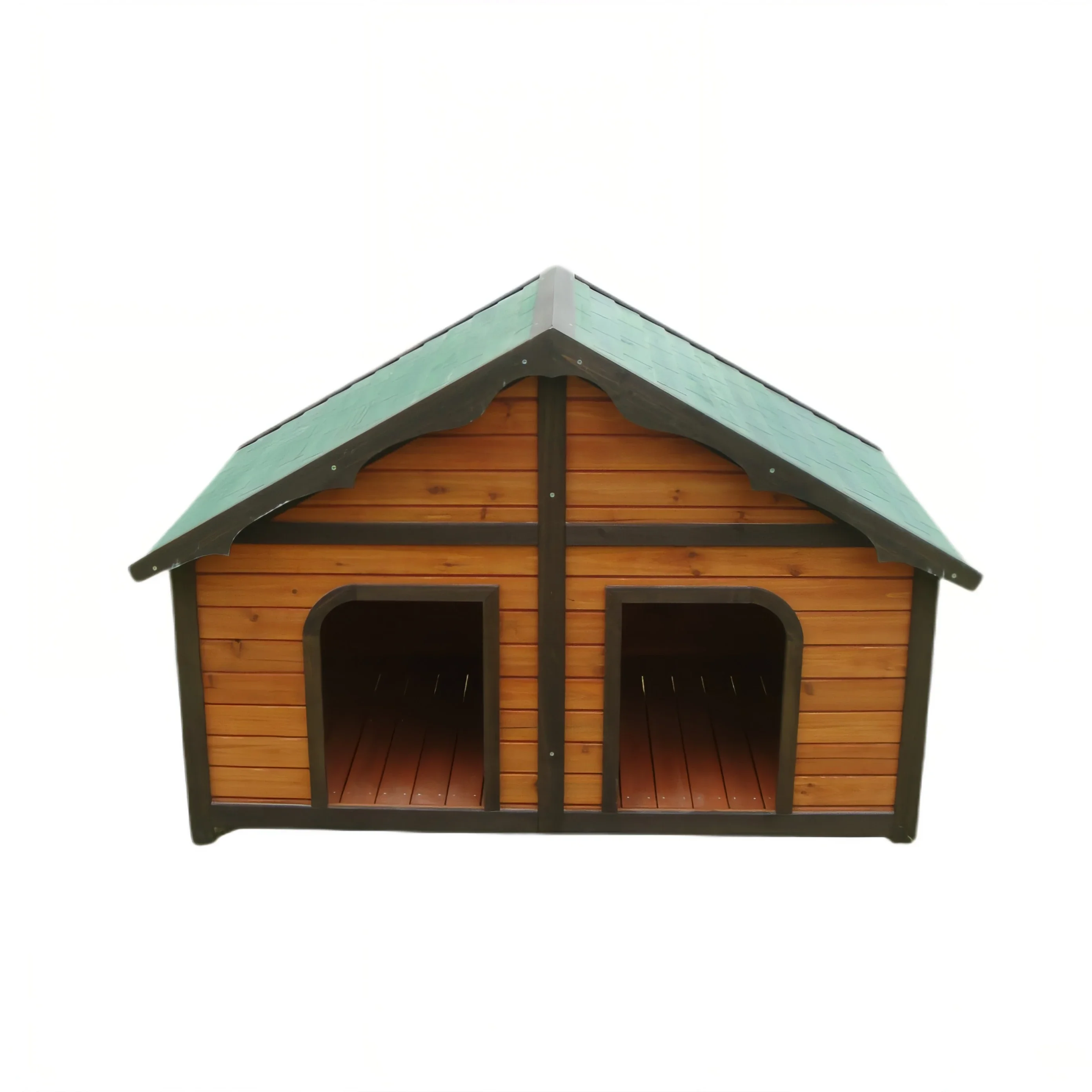 Popular Durable Wholesale Wooden Pet House Dog Kennel with Two Doors and Large Space