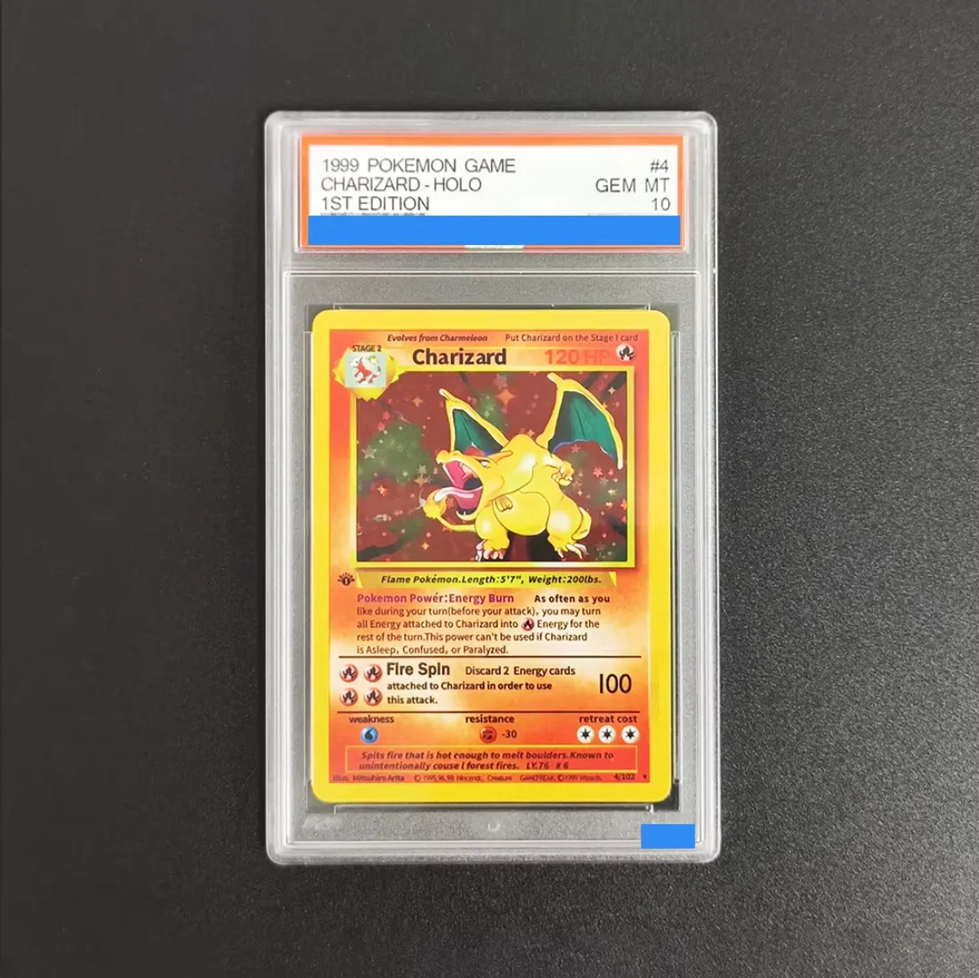 

Proxy DIY Hot! 1999 US Charizard #4 1st Edition TCG - 10/10 Gem MT, Rare Pokemon Holo Collectible Card Rating Cards 10