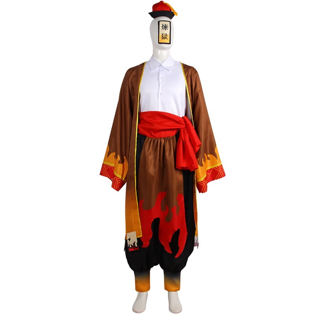 Unisex Anime Cos Rengoku Kyoujurou Cosplay Costumes Halloween Uniform Custom Size