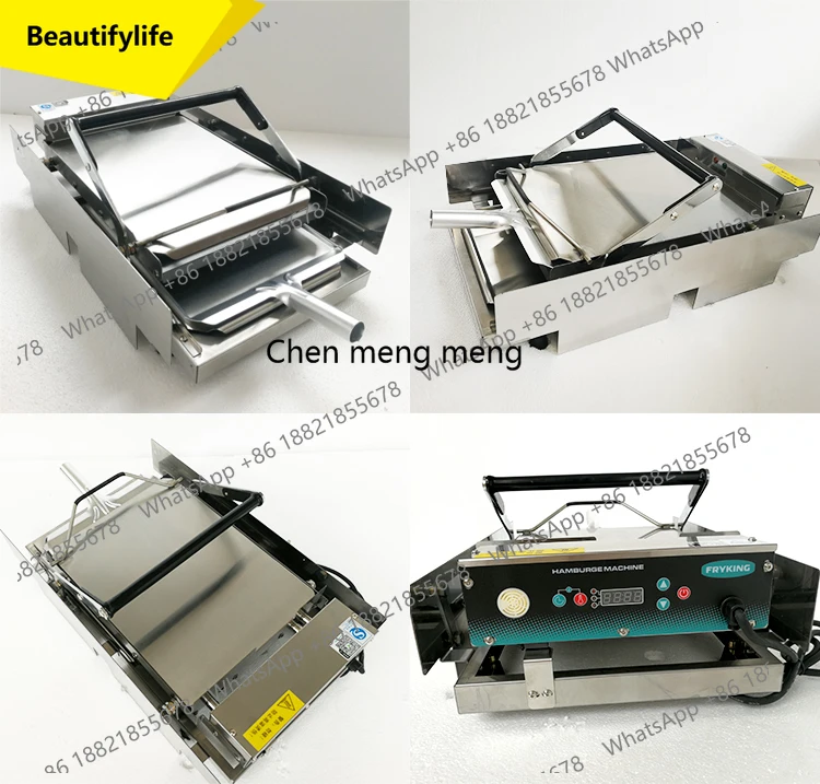 A61 Burger machine Commercial automatic baking bag Double layer baking bag Electromechanical hot burger machine equipment