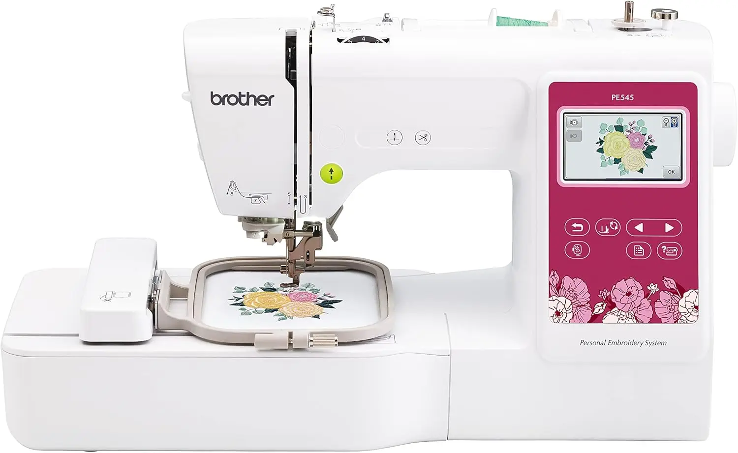 Brother Pe545 Embroidery Machine, Wireless Lan Connected, 135 Built-In Designs, 4