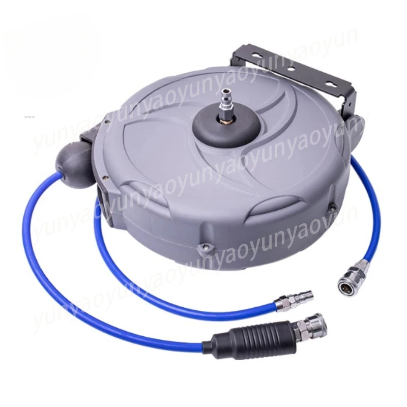 Auto Retractable Air Hose Reel 10m X 10mm PU Hose Spring Rewind Garage Workshop Air Line