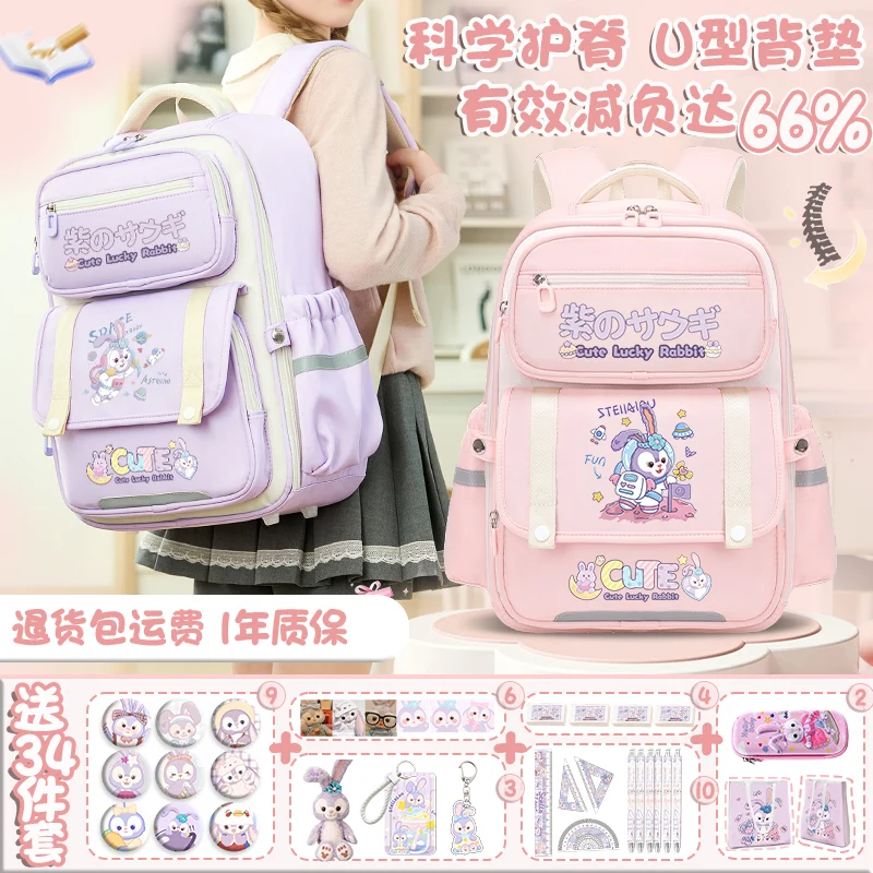 Sanrio backpack for girls 2025 new style for children to go to school, large capacity school backpack for teenagers