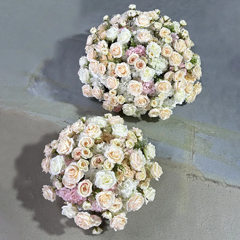 

80Cm simulated rose ball wedding table placement flower ball wedding window exhibition hall decoration road flowers
