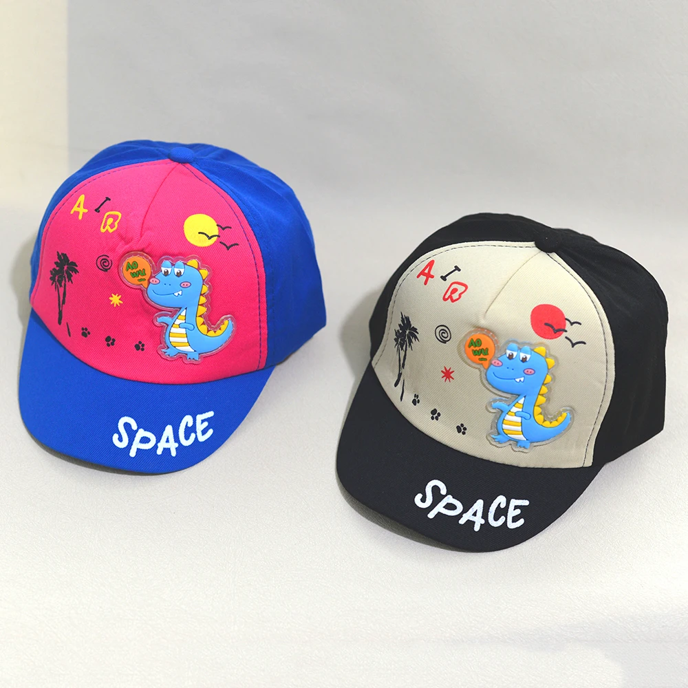 

Бейсбольная кепка с изображением динозавра для малышей, мягкая вельветовая кепка для мальчиков и девочек, регулируемая детская кепка для улицы, для детей 2-6 лет