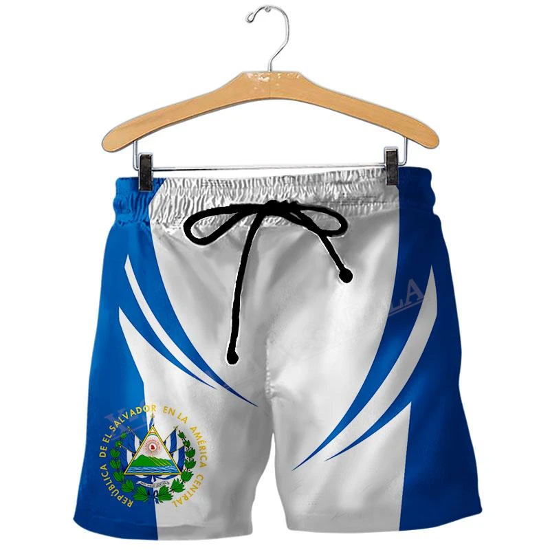 EL SALVADOR Country Flag 3D Print T-shirt Short Combo Beach Set Men Summer Short Sleeve Casual Mens T-Shirt BoardShorts Set