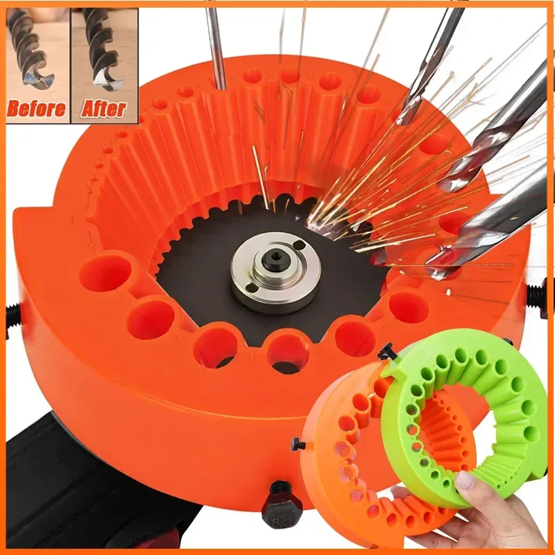 Multipurpose Drill Bit Sharpener Polishing Grinding Tool for Multi-size Bits Angle Grinder Powered Tool Parts