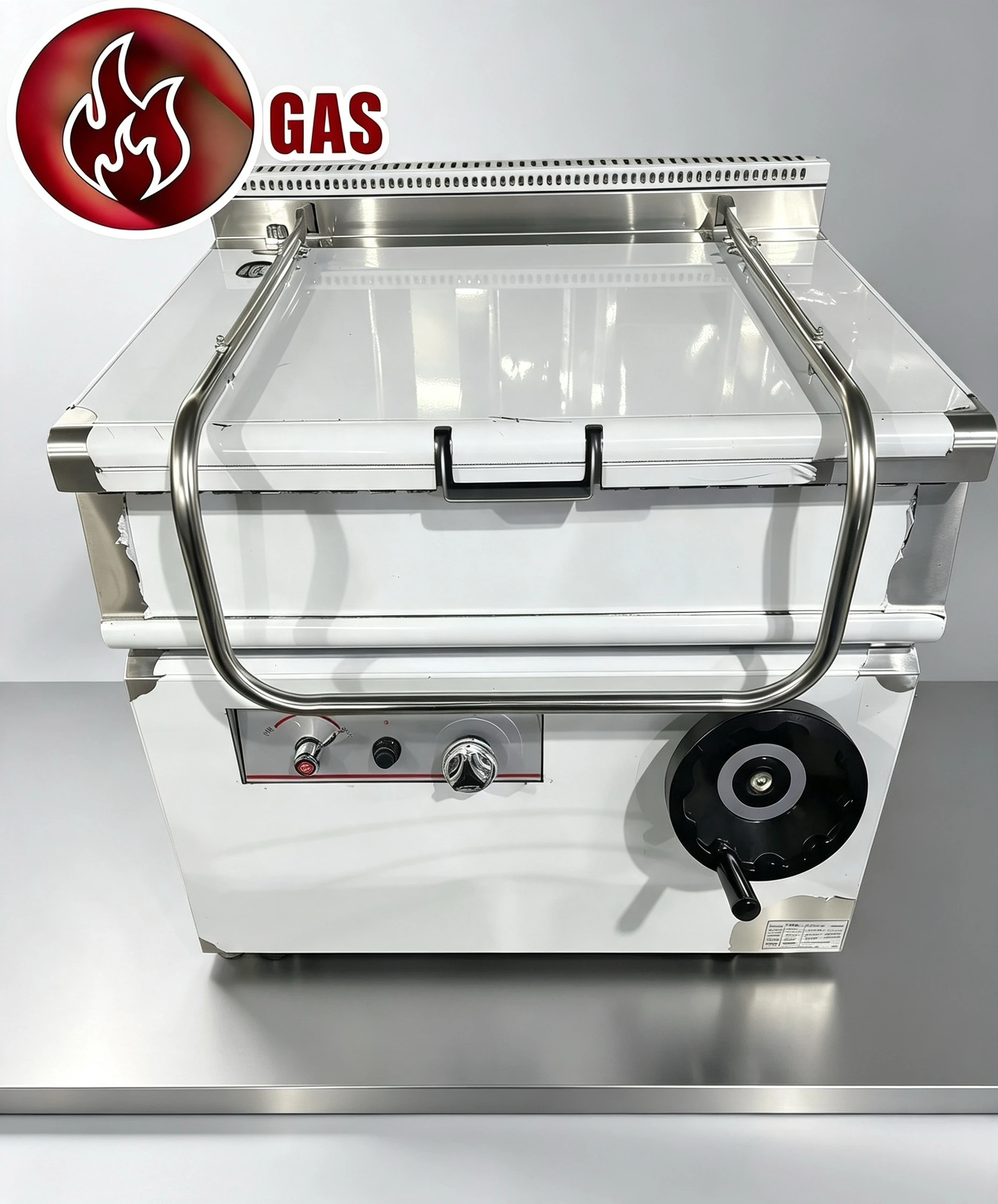 Heavy Duty Commercial 80L Gas Tilting Braising Pan Stainless Steel Bratt Pan For Restaurant Kitchen